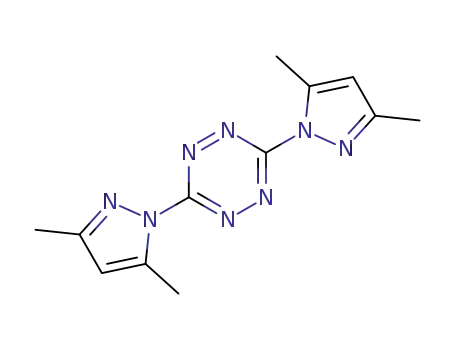 Molecular Structure of 30169-25-6 (3,6-Bis(3,5-dimethyl-1H-pyrazol-1-yl)-1,2,4,5-tetrazine)