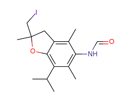 N-[2,3-dihydro-2-(iodomethyl)-7-isopropyl-2,4,6-trimethylbenzofuran-5-yl]formamide