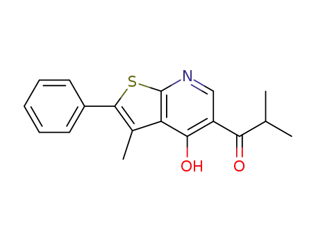 4-hydroxy-5-isobutyryl-3-methyl-2-phenylthieno[ 2,3-b]pyridine