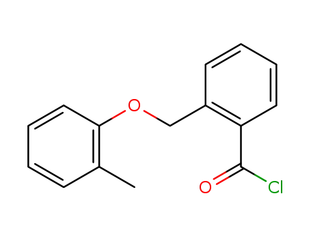 Molecular Structure of 143211-21-6 (2-[(2-methylphenoxy)methyl]benzoyl chloride)