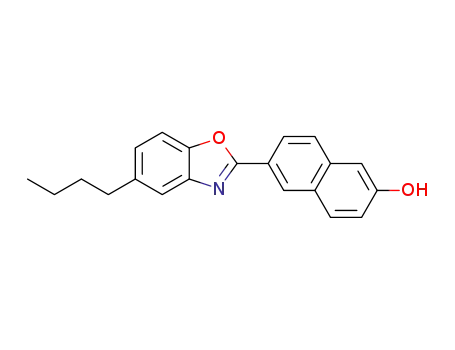 Molecular Structure of 141125-03-3 (2-Naphthalenol, 6-(5-butyl-2-benzoxazolyl)-)