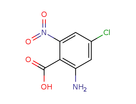 Molecular Structure of 174456-26-9 (2-Amino-4-chloro-6-nitrobenzoic acid)
