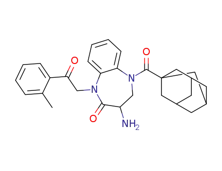 1-(2-toluoylmethyl)-2-oxo-3-amino-5-(adamantan-1-yl)carbonyl-1,3,4,5-tetrahydro-2H-1,5-benzodiazepine