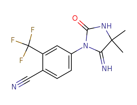 4-(4,4-Dimethyl-5-imino-2-oxo-1-imidazolidinyl)-2-trifluoromethyl-benzonitrile