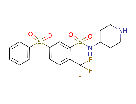 915759-45-4,Benzenesulfonamide, 5-(phenylsulfonyl)-N-4-piperidinyl-2-(trifluoromethyl)-,CS-0996;