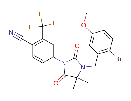 4-[3-(2-bromo-5-methoxybenzyl)-4,4-dimethyl-2,5-dioxoimidazolidin-1-yl]-2-trifluoromethylbenzonitrile