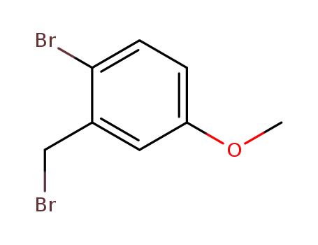 Molecular Structure of 19614-12-1 (2-BROMO-5-METHOXYBENZYL BROMIDE  97)