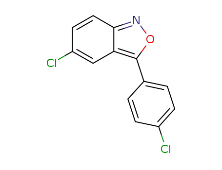 Molecular Structure of 724-07-2 (2,1-Benzisoxazole, 5-chloro-3-(4-chlorophenyl)-)