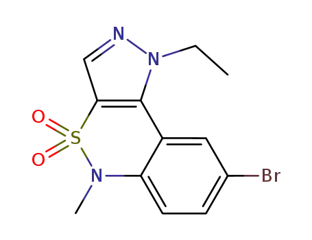 8-bromo-1-ethyl-5-methyl-1,5-dihydropyrazolo[4,3-c][2,1]benzothiazine 4,4-dioxide