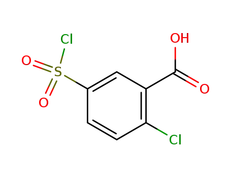 Molecular Structure of 137-64-4 (2-chloro-5-(chlorosulfonyl)-benzoicaci)