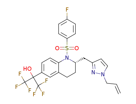 (S)-2-(2-((1-allyl-1H-pyrazol-3-yl)methyl)-1-((4-fluorophenyl)sulfonyl)-1,2,3,4-tetrahydroquinolin-6-yl)-1,1,1,3,3,3-hexafluoropropan-2-ol