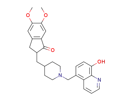 2-((1-((8-hydroxyquinolin-5-yl)methyl)piperidin-4-yl)methyl)-5,6-dimethoxy-2,3-dihydro-1H-inden-1-one