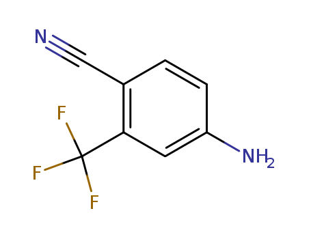 654-70-6,4-Amino-2-(trifluoromethyl)benzonitrile,o-Tolunitrile,4-amino-a,a,a-trifluoro- (7CI,8CI);2-Trifluoromethyl-4-aminobenzonitrile;4-Amino-a,a,a-trifluoro-o-tolunitrile;4-Cyano-3-(trifluoromethyl)aniline;5-Amino-2-cyanobenzotrifluoride;4-amino-2-trifluoromethylbenzonitrile;