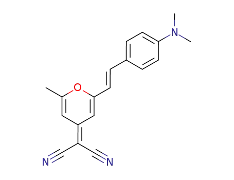 Molecular Structure of 96042-30-7 (Propanedinitrile,
[2-[2-[4-(dimethylamino)phenyl]ethenyl]-6-methyl-4H-pyran-4-ylidene]-,
(E)-)