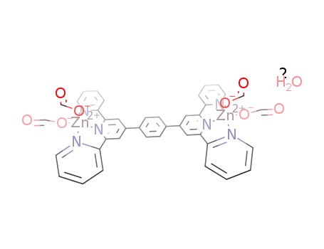 μ-1,4-bis(2,2’:6’,2’’-terpyridin-4’-yl)benzene-κ3N1,N2,N6:κ3N3,N4,N5-bis[(diformato-κO)-zinc(II)] dihydrate