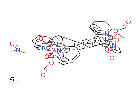 di-μ-oxido-bis{μ-1,4-bis(2,2’:6’,2’’-terpyridin-4’-yl)benzene κ3N1,N2,N6:κ3N3,N4,N5-bis[(formato-κO)-zinc(II)]} monodimethylformamide hexahydrate