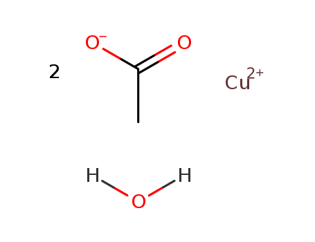 Acetic acid, copper(2+)salt, monohydrate (8CI,9CI)(6046-93-1)