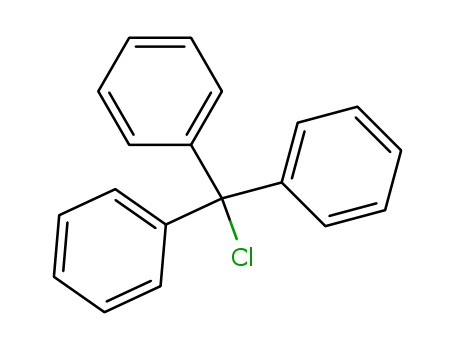 76-83-5,Triphenylmethyl chloride,Methane,chlorotriphenyl- (8CI);1,1',1''-(Chloromethylidyne)tris[benzene];Chlorotriphenylmethane;