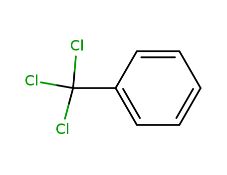 98-07-7,alpha,alpha,alpha-Trichlorotoluene,Toluene, a,a,a-trichloro- (8CI);(Trichloromethyl)benzene;1-(Trichloromethyl)benzene;Benzenyl chloride;Benzenyl trichloride;Benzotrichloride;Benzyl trichloride;Benzylidyne chloride;NSC 14663;Phenylchloroform;Phenyltrichloromethane;Toluene trichloride;Trichlorophenylmethane;a,a,a-Trichlorotoluene;w,w,w-Trichlorotoluene;