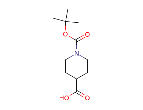 Molecular Structure of 84358-13-4 (N-BOC-piperidine-4-carboxylic acid)