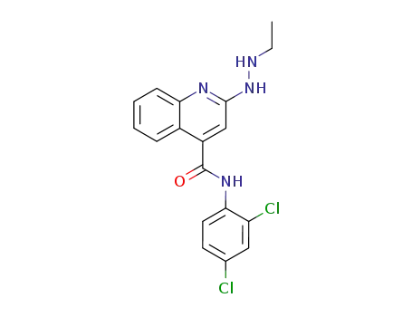 2-(N'-ethyl-hydrazino)-quinoline-4-carboxylic acid (2,4-dichloro-phenyl)-amide