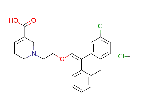 1-[2-[[2-(3-Chlorophenyl)-2-(2-methylphenyl)ethenyl]oxy]ethyl]-1,2,5,6-tetrahydro-3-pyridine carboxylic acid hydrochloride