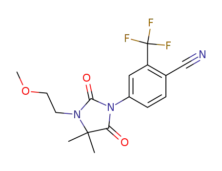 4-(4,4-dimethyl-2,5-dioxo-3-(2-methoxyethyl)-1-imidazolidinyl) 2-trifluoromethyl-benzonitrile