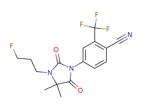 4-[3-(3-fluoro-propyl)-4,4-dimethyl-2,5-dioxo-imidazolidin-1-yl]-2-trifluoromethyl-benzonitrile