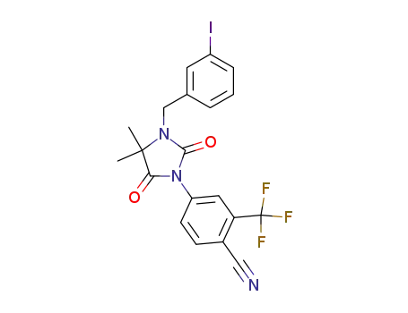 4-[3-(3-iodo-benzyl)-4,4-dimethyl-2,5-dioxo-imidazolidin-1-yl]-2-trifluoromethyl-benzonitrile