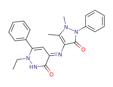 4-(1,5-dimethyl-3-oxo-2-phenyl-2,3-dihydro-1H-pyrazol-4-ylimino)-6-phenyl-1-ethyl-1,4-dihydro-2H-pyridazin-3-one