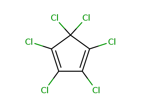 Molecular Structure of 77-47-4 (Perchlorocyclopentadiene)