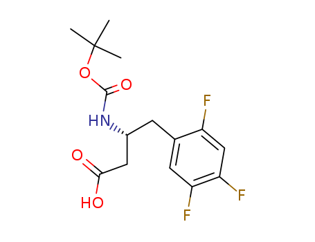 486460-00-8,BOC-(R)-3-AMINO-4-(2,4,5-TRIFLUORO-PHENYL)-BUTYRIC ACID,Benzenebutanoic acid, b-[[(1,1-dimethylethoxy)carbonyl]amino]-2,4,5-trifluoro-,(bR)-;(3R)-3-[(1,1-Dimethylethoxycarbonyl)amino]-4-(2,4,5-trifluorophenyl)butanoicacid;(3R)-3-[(tert-Butoxycarbonyl)amino]-4-(2,4,5-trifluorophenyl)butanoicacid;(3R)-3-[N-(tert-Butoxycarbonyl)amino]-4-(2,4,5-trifluorophenyl)butanoicacid;(R)-3-(((tert-Butoxy)carbonyl)amino)-4-(2,4,5-trifluorophenyl)butyricacid;(R)-3-[(tert-Butoxycarbonyl)amino]-4-(2,4,5-trifluorophenyl)butanoic acid;