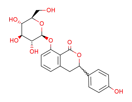 Molecular Structure of 67600-94-6 (Hydrangel 8-O-glucoside)