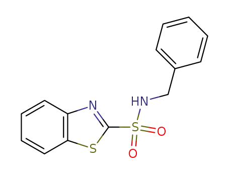 Molecular Structure of 2655-38-1 (2-Benzothiazolesulfonamide, N-(phenylmethyl)-)