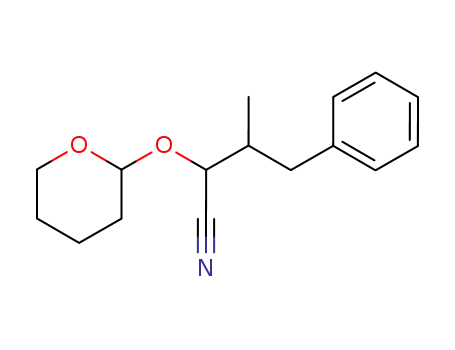 3-methyl-4-phenyl-2-(tetrahydro-pyran-2-yloxy)-butyronitrile