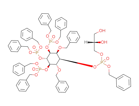 phosphoric acid benzyl ester 2,6-bis-benzyloxy-3,4,5-tris-(bis-benzyloxy-phosphoryloxy)-cyclohexyl ester 2,3-dihydroxy-propyl ester