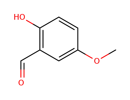 Molecular Structure of 672-13-9 (2-Hydroxy-5-methoxybenzaldehyde)