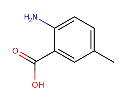 Molecular Structure of 2941-78-8 (2-Amino-5-methylbenzoic acid)