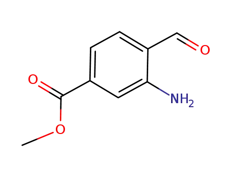 Molecular Structure of 212322-17-3 (Benzoic acid, 3-amino-4-formyl-, methyl ester)