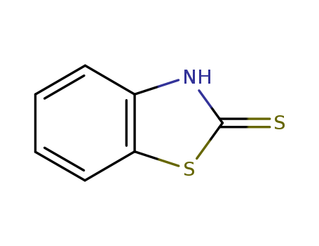 149-30-4,2-Mercaptobenzothiazole,Vulcanization accelerator M (MBT);Accelerator M;Royal MBT;Wobezit M;Sanceler M;2 (3H)-Benzothiazolethione;Ekagom G;MBT(M);Kaptaks;Nocceler M;AG 63;Nonflex NB;Vulkacit Mercapto/MG;Accel M;Mertax;2(3H)-Benzothiazolethione;2-Mercaptobenzothiazole;