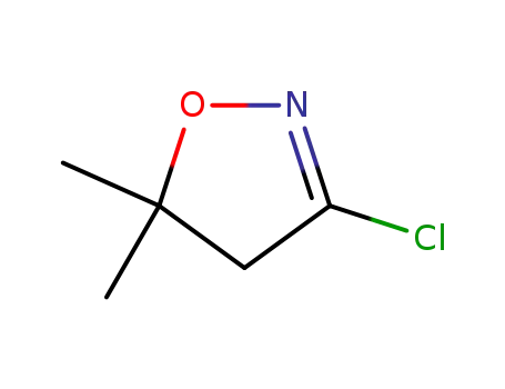Molecular Structure of 326829-08-7 (Isoxazole, 3-chloro-4,5-dihydro-5,5-dimethyl-)