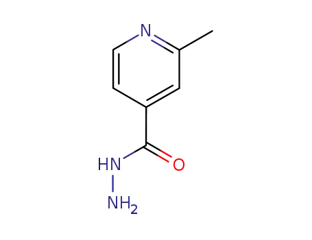 Molecular Structure of 3758-59-6 (4-Pyridinecarboxylic  acid,  2-methyl-,  hydrazide)