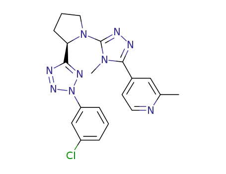 4-(5-{(R)-2-[2-(3-Chloro-phenyl)-2H-tetrazol-5-yl]-pyrrolidin-1-yl}-4-methyl-4H-[1,2,4]triazol-3-yl)-2-methyl-pyridine