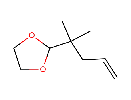 Molecular Structure of 87802-43-5 (1,3-Dioxolane, 2-(1,1-dimethyl-3-butenyl)-)