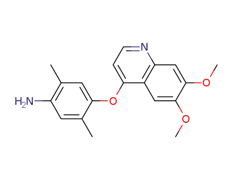 Molecular Structure of 286371-46-8 (Benzenamine, 4-[(6,7-dimethoxy-4-quinolinyl)oxy]-2,5-dimethyl-)
