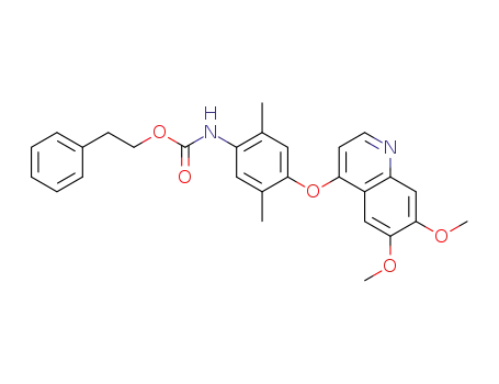 phenethyl N-{4-[(6,7-dimethoxy-4-quinolyl)oxy]-2,5-dimethylphenyl}carbamate