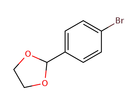 Molecular Structure of 10602-01-4 (2-(4-BROMOPHENYL)-1,3-DIOXOLANE)