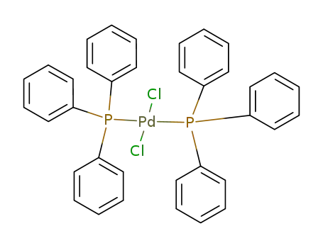 Molecular Structure of 28966-81-6 (trans-Bis(triphenylphosphine)palladium  dichloride)