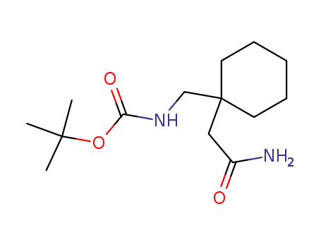 Molecular Structure of 227626-61-1 (Carbamic acid, [[1-(2-amino-2-oxoethyl)cyclohexyl]methyl]-,
1,1-dimethylethyl ester)