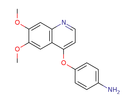 Molecular Structure of 190728-25-7 (Benzenamine, 4-[(6,7-dimethoxy-4-quinolinyl)oxy]-)